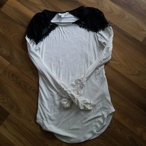 Black lace detailed Bisou Bisou top